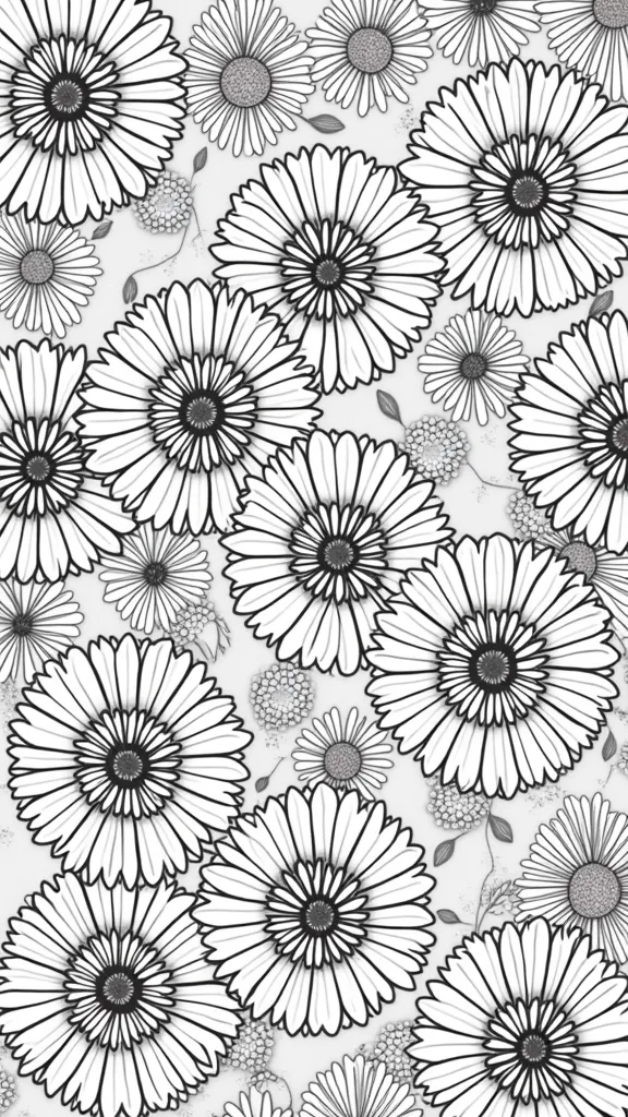 adult printable coloring pages flowers